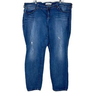 Torrid Size 24 Blue Jeans Light Wash Distressed